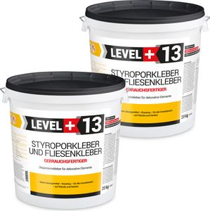 Styroporkleber 40Kg Korkkleber Renovieren Dispersionkleber Für Dekorplatten LEVEL+ RM13