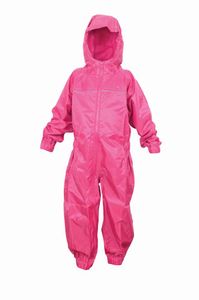 DryKids wasserdichter Regenanzug, für Jungen und Mädchen geeignet, aus Polyester, in Pink, für Kinder zwischen 5 und 6 Jahren.