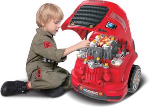 BUDDY TOYS BGP 5011 Dětská dílna automechanik, 61 dílů, podporuje kreativitu, motor lze sestavovat a rozebírat