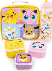 Pokemon - Mädchen Pausenbrot-Tasche und Wasserflasche, Pose Set NS8552 (Einheitsgröße) (Bunt)
