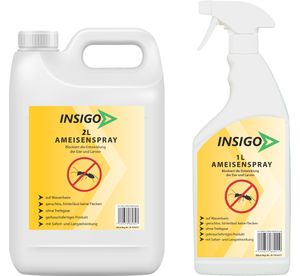 INSIGO 2L + 1L Anti Ameisen Mittel Spray Gift gegen Stop frei abwehren Bekämpfung Schutz