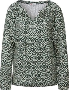 Street One Langarmshirt 'Bedrucktes Raglan Shirt', A322965, hunter green, Gr. 40