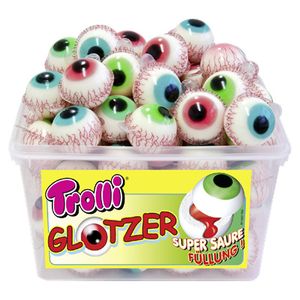 Trolli Glotzer Fruchtgummi-Auge sauer gefüllt, 60 Stück
