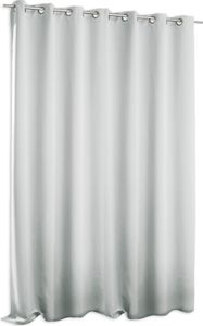 Verdunklungsvorhang weiß grau Ösen 295x245 cm extra breit Vorhang blickdicht Gardine