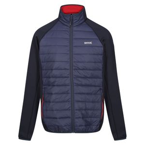 Regatta - "Clumber IV" Hybridjacke Durchgehender Reißverschluss für Herren RG9074 (XXL) (Marineblau/Leuchtend Rot)