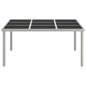 vidaXL Garten-Esstisch 170x170x74,5 cm Glas und Stahl