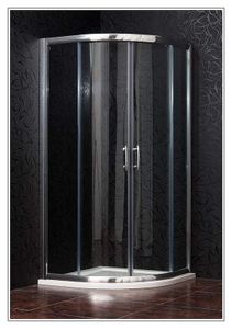 Sprchový kout čtvrtkruhový BRILIANT 80 x 80 x 195 cm čiré sklo