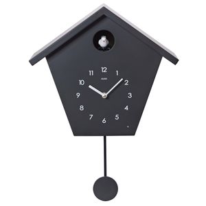 Cuco Clock Kuckucksuhr SCHWARZWALDHAUS mit Pendel Wanduhr moderne Kuckuckuhr Schwarzwalduhr 37,5× 23 × 11,4cm mit Nachtruhefunktion, Vogelgezwitscher -