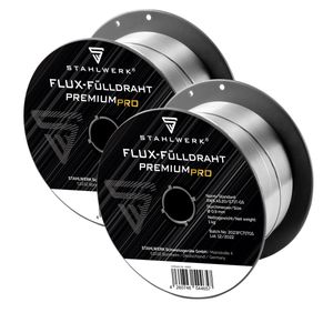 STAHLWERK Schweißdraht MIG MAG Premium Fülldraht E71T-GS Ø 0,9 mm 0,9 kg 2er Set