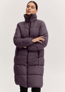 b.young BYBOMINA COAT Damen Steppmantel Wintermantel Winterjacke dick gefüttert lang geschnitten hoher Stehkragen Reißverschluss-Taschen