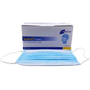 Meditrade Suavel® Protec OP-Maske 50 Stück (Farbe: Blau)