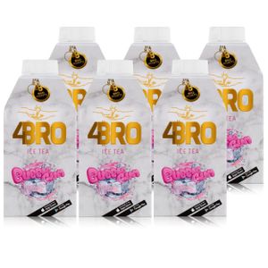 4BRO Ice Tea Eistee Bubble Gum 500ml - Erfrischungsgetränk (6er Pack)