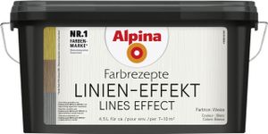 Alpina Effektfarbe Farbrezepte Linien Effekt weiß 4,5 l