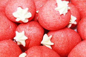 Mellow Mellow gezuckerte Schaumzucker Riesen XXL Erdbeeren 125g
