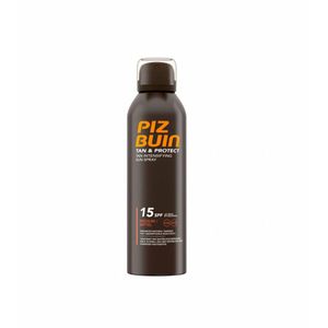 Piz Buin Tan & Protect, Sonnenschutz Spray mit Bräunungsbeschleuniger, LSF 15, wasserfest und schnell einziehend, 150ml