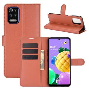 König Design Hülle kompatibel mit LG K52 Kunstleder Handyhülle - Handy Case Braun