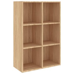 vidaXL Bücherregal/Sideboard Sonoma-Eiche 66x30x98 cm Holzwerkstoff