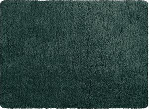 MSV Badteppich Badematte Badvorleger Duschvorleger Mikrofaser Hochflor flauschig 40x60 cm – Dunkelgrün
