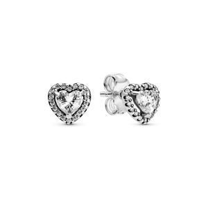 Pandora 298427C01 Kolczyki sztyfty damskie Sublime Hearts Sterling Silver