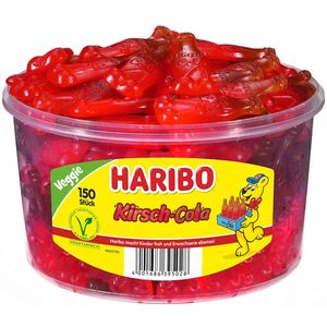 Haribo Kirsch Cola Fruchtgummiflaschen Veggie zweifarbig 1350g