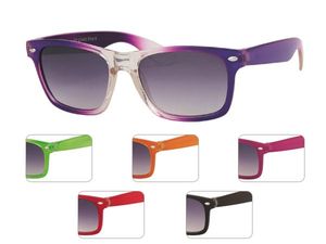 Farbige Retro Nerd Kinder Sonnenbrille transparent Viper K-81, Farbe wählen:orange