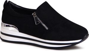 topschuhe24 2955 Damen Keil Halbschuhe Plateau Slipper, Farbe:Schwarz, Größe:36 EU