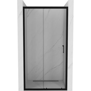 Mexen Apia drzwi prysznicowe rozsuwane 125 cm, transparent, czarne - 845-125-000-70-00