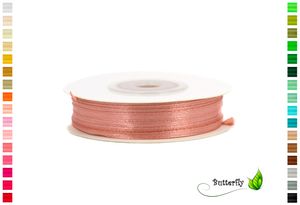 50m Rolle Satinband 3mm, Farbauswahl:rosegold 755