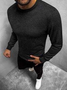 Ozonee Herren Pullover Pflanzen dunkelgrau L