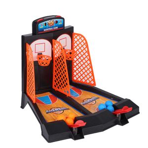 Mini Doppel-Basketball-Maschine Desktop-Basketball-Schießspiel für Kinder Erwachsene