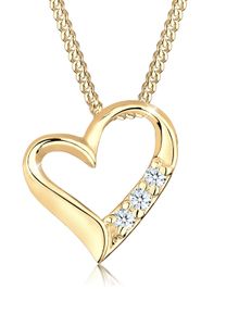 DIAMORE Halskette Herz Ewigkeit Diamant (0.045 ct.) 925 Silber Gold