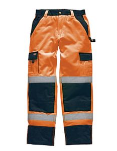 Industry Warnschutz Bundhose EN ISO 20471:2013 Klasse 2 - Farbe: Orange/Navy - Größe: 56