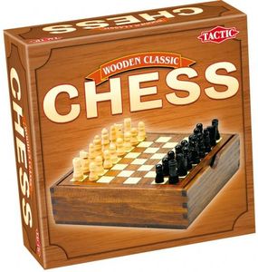 Tactic spiel Schach Classic 16 cm Holz braun/schwarz/weiss