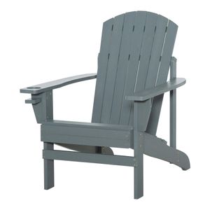 Outsunny Adirondack záhradné kreslo Záhradné lehátko Záhradný nábytok Balkónové kreslo Tmavo šedá