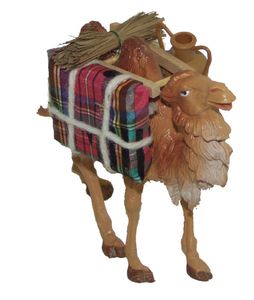 Krippenzubehör Kamel mit Gepäck und Sattel für Weihnachtskrippe Krippe Krippen