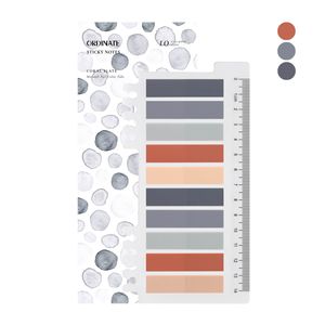 Ordinate-Coral Slate | Sticky Notes | Index Sticky Notes with Ruler | Page marker | Haftnotizen