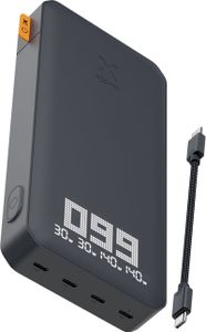 Xtorm, Powerbank 27.000mAh 4 USB-C Titan Modell Ultra PD 200W mit LED Display, Grau