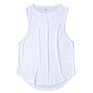 Männer Lose Hemd Tank Elastische Fitness Bequeme Weste Einfarbig Ärmelloses Top,Farbe: Weiß,Größe:XXL
