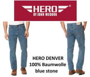 HERO DENVER Herren Jeans - 100% Baumwolle - Blue stone (W34,L36)