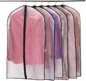 Kleidersäcke, [6 Stück] Transparent Kleiderhülle, mit Reißverschluss, Staubdicht, Mottensicher, Faltbar Waschbar, für Aufbewahrung Anzug, Kleid, Daunenjacke