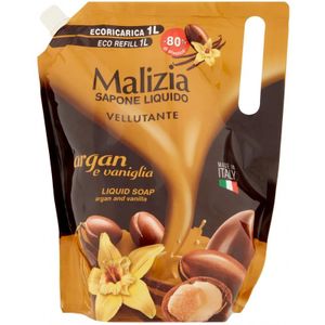 Malizia Flüssigseife Argan & Vanille 1000 ml Nachfüllpackung
