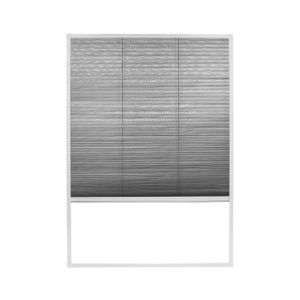 Fliegengitter Dachfenster Plissee, Alurahmen, Farbe:weiß (RAL9010), Größe:140 x 170 cm (Profile auf Maß)