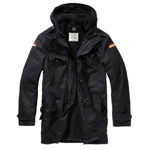 Brandit Jacke BW Parka Flag in Black-L