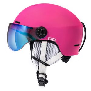 meteor FALVEN Skihelm Snowboardhelm Snowboard Helm Ski Helmet mit Visier rosa