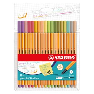 STABILO Fineliner point 88 18er Kartonetui neue Farben