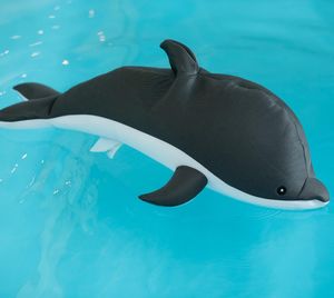 Westmann Stoff Schwimmtier Delfin Badeinsel grau 102x40 cm
