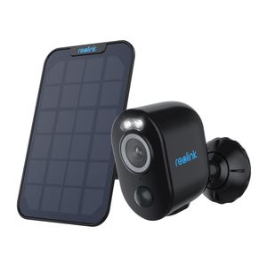 Reolink 2K 4MP Akku Kabellose Überwachungskamera Aussen mit Solarpanel, 2,4GHz/5GHz WLAN, Personen- und Fahrzeugerkennung, Bewegungs-Spotlight, Argus 3 Pro+SP