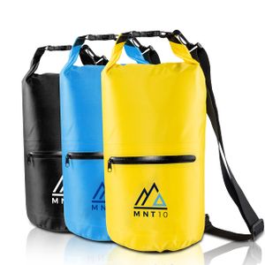 MNT10 Dry Bag Packsack wasserdicht mit Tragegurt I Dry Bags Waterproof in 10l oder 20l I Wasserfeste Tasche für Reisen, Outdoor und Camping I Seesack robust und widerstandsfähig (Gelb, 20 L)