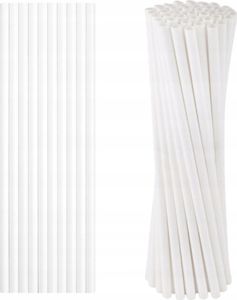 Sweetfanaberia | Papierstrohhalme - 19,7 cm - Weiß - Biologisch abbaubar - Perfekt für Feiern