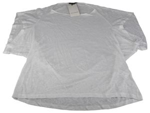 Tara Jarmon 16621-H0307 Damen Bluse Shirt Leinen Gr. L Weiß Neu
